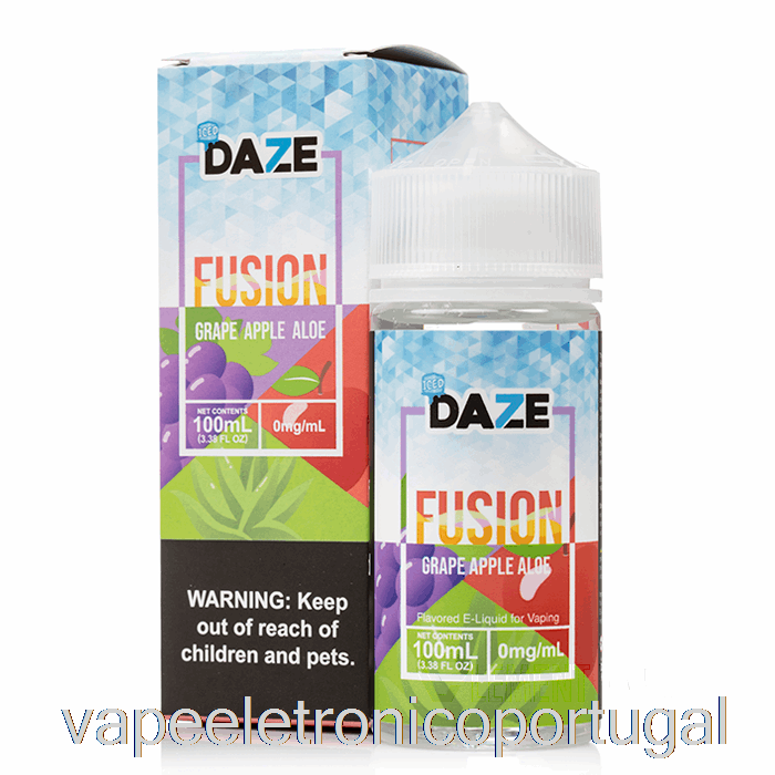 Vape Eletronico Iced Grape Apple Aloe - 7 Daze Fusion - 100ml 6mg